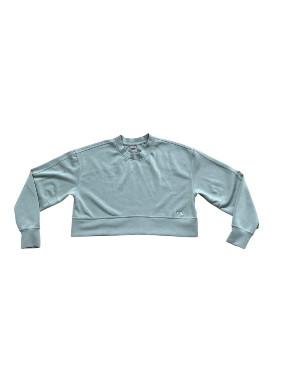 AYBL Cropped Sweatshirt Womens Small Green Athleisure Gym Pullover